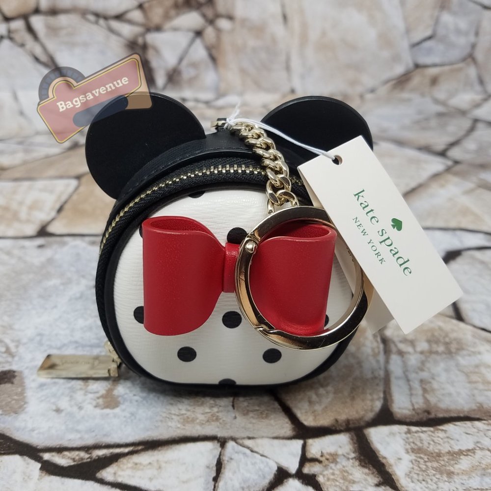 Will Arrive Before Christmas Polka Dot Key Minnie Mouse Coin Purse Kate Spade